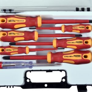 POŠK. OBAL šroubováky elektrikářské se zkoušečkou, sada 7ks, 3x(-), 3x(PH), CrV