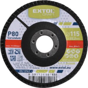 ZRUŠENO! Nahrazeno výrobkem 8803464 kotouč lamelový šikmý korundový, P80, O 115mm