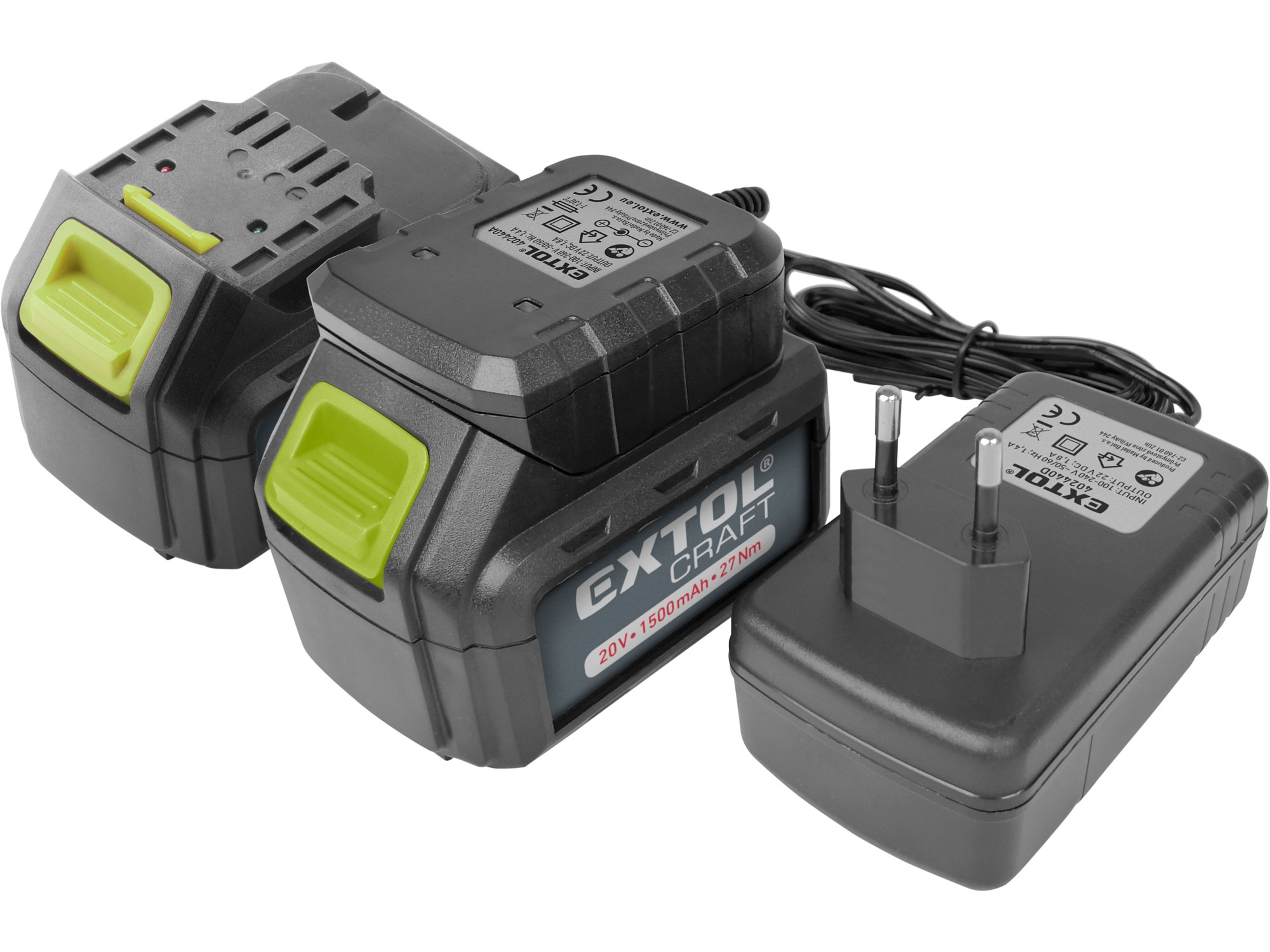 vrtací šroubovák aku, 20V Li-ion (2x), 1500mAh - Obrázek 5