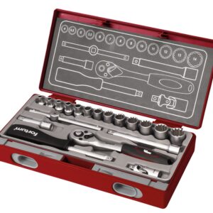 hlavice nástrčné MULTI-LOCK, sada 19ks, 1/4"