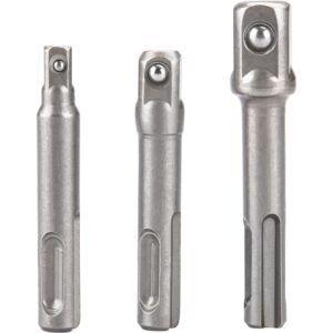 adaptéry sada 3ks z SDS PLUS na čtyřhran, 1/4"-3/8"-1/2", CrV