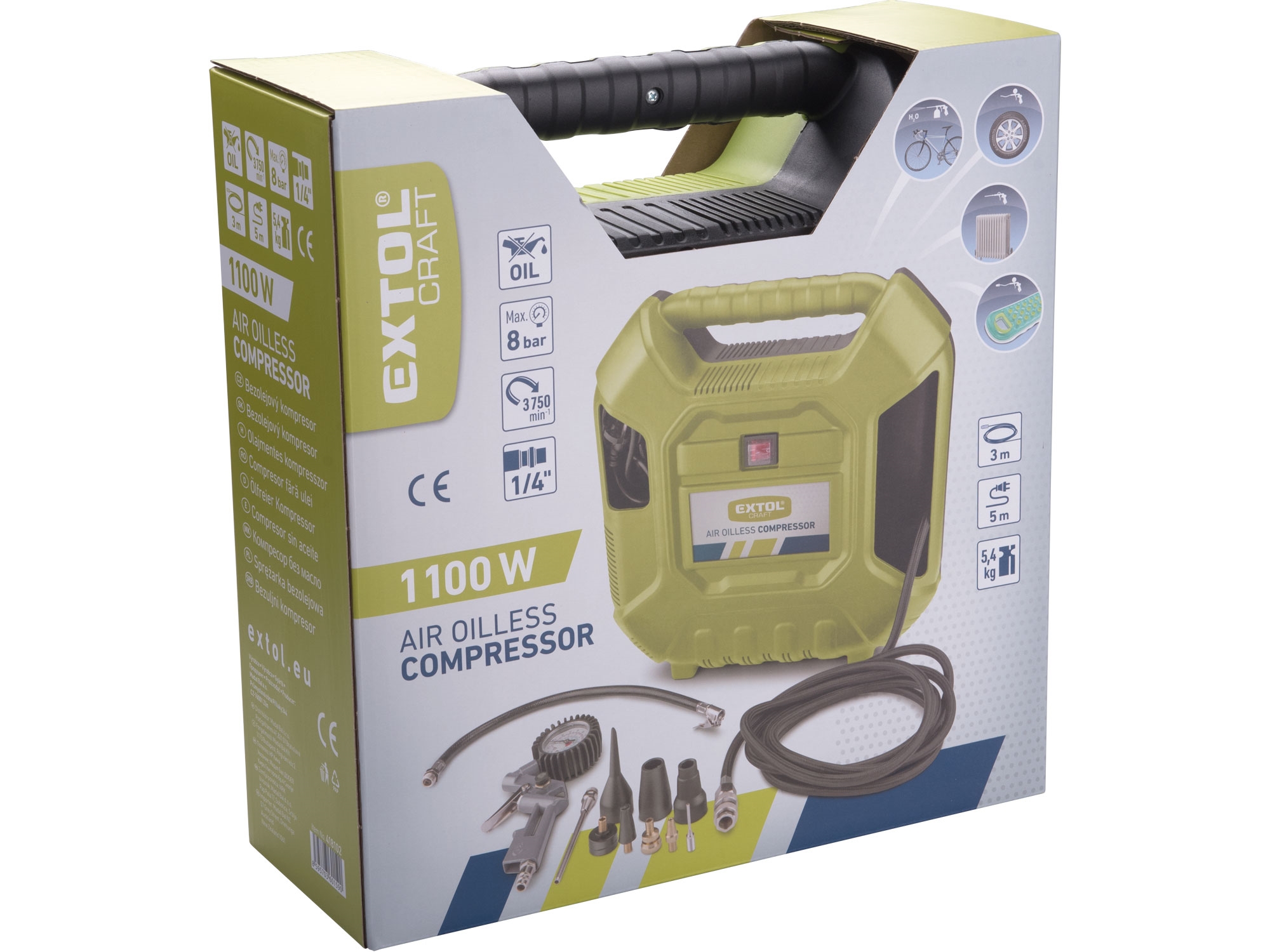 kompresor bezolejový, 1100W - Obrázek 8