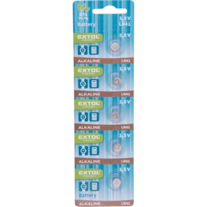 baterie alkalické, 5ks, 1,5V (LR41)