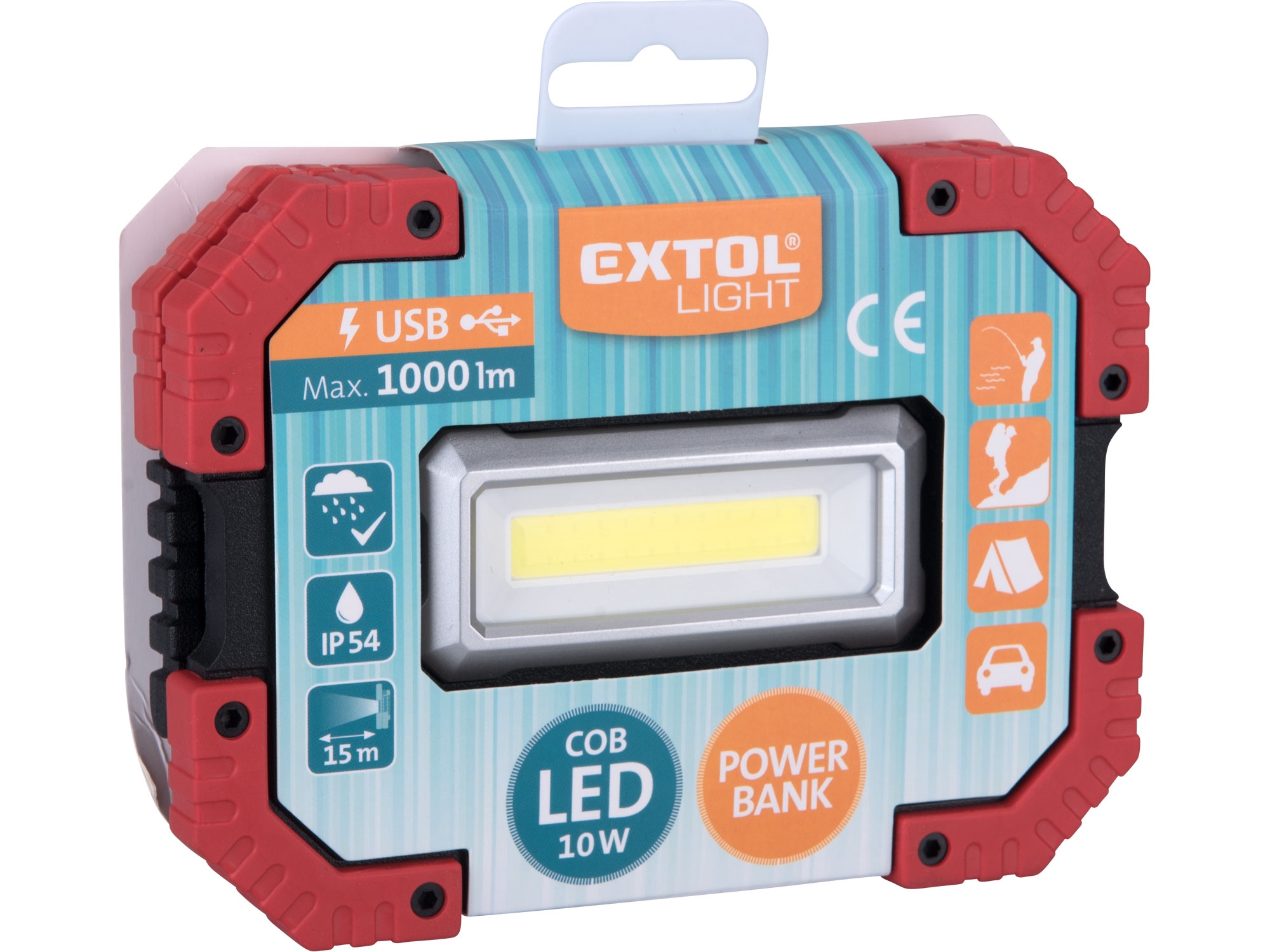 reflektor LED, 1000lm, USB nabíjení s powerbankou, Li-ion - Obrázek 12