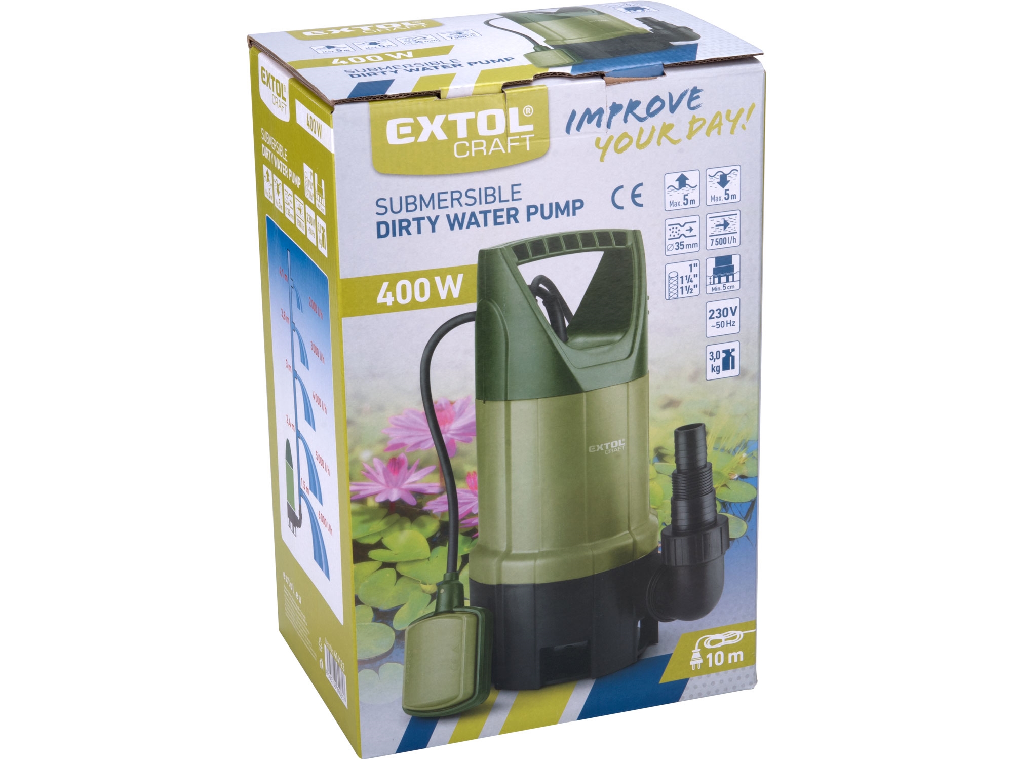 čerpadlo ponorné na znečištěnou vodu, 400W, 7500l/h - Obrázek 5