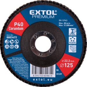 kotouč lamelový šikmý korundový, O125mm, P40