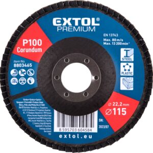 kotouč lamelový šikmý korundový, O115mm, P100