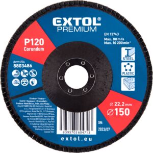 kotouč lamelový šikmý korundový, O150mm, P120