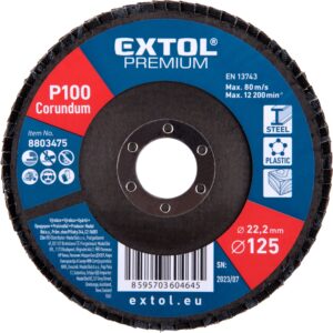 kotouč lamelový šikmý korundový, O125mm, P100