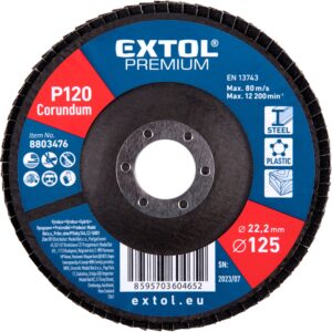 kotouč lamelový šikmý korundový, O125mm, P120