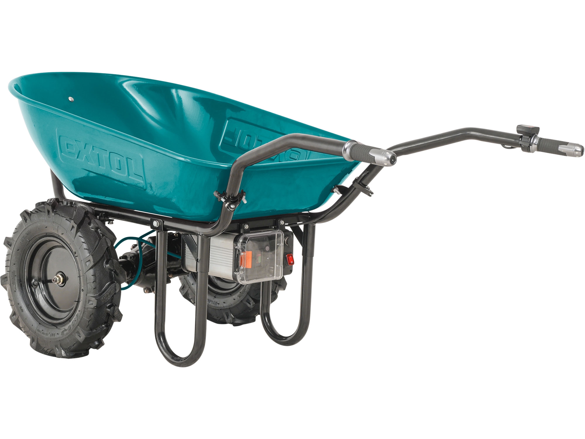kolečko dvoukolák s převodovkou aku, 260kg, 100l, 40V Li-ion, 6Ah - Obrázek 5