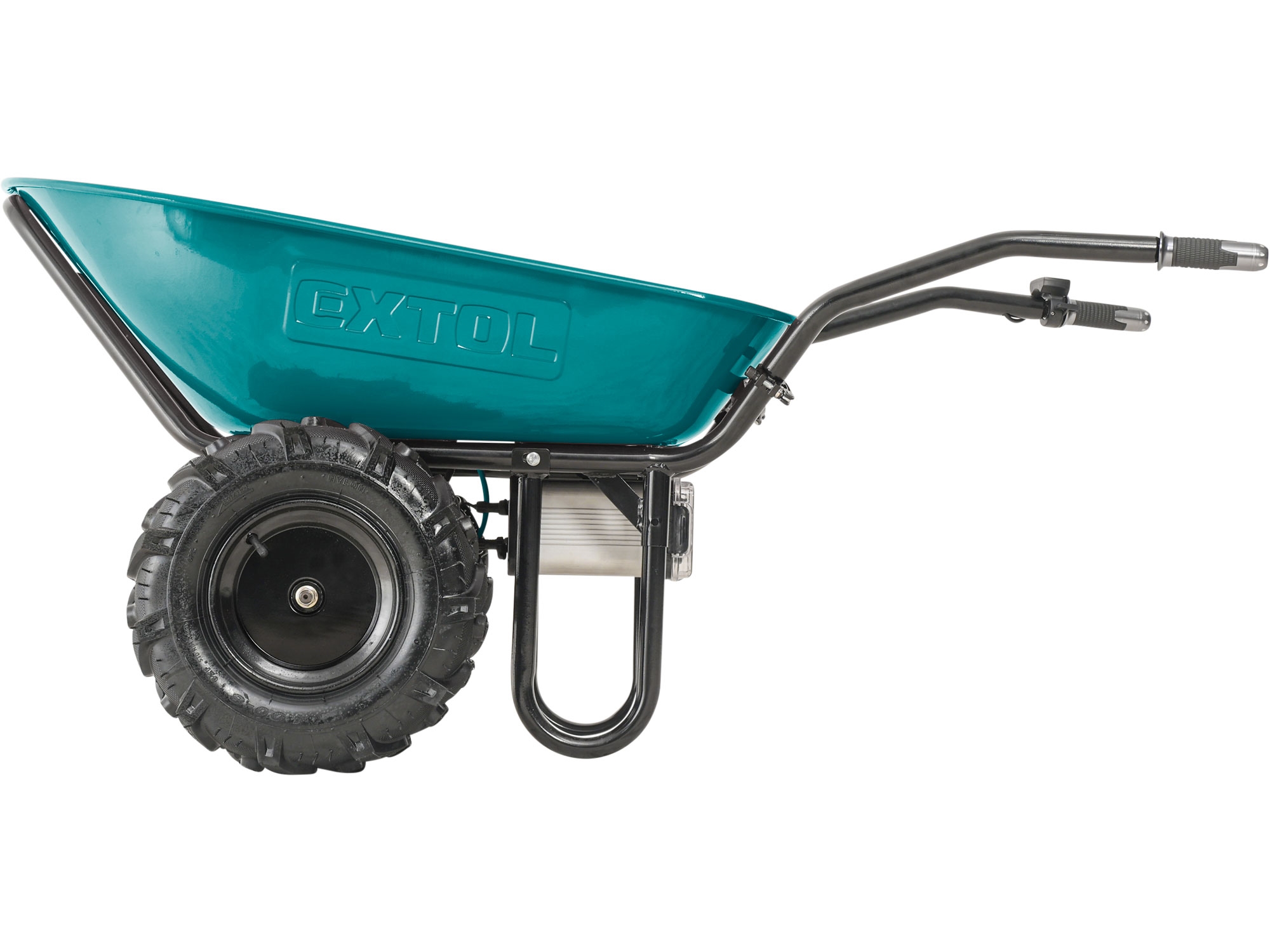 kolečko dvoukolák s převodovkou aku, 260kg, 100l, 40V Li-ion, 6Ah - Obrázek 6