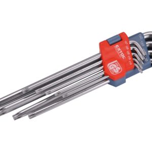 POŠK. OBAL L-klíče TORX prodloužené, sada 9ks, T10-50