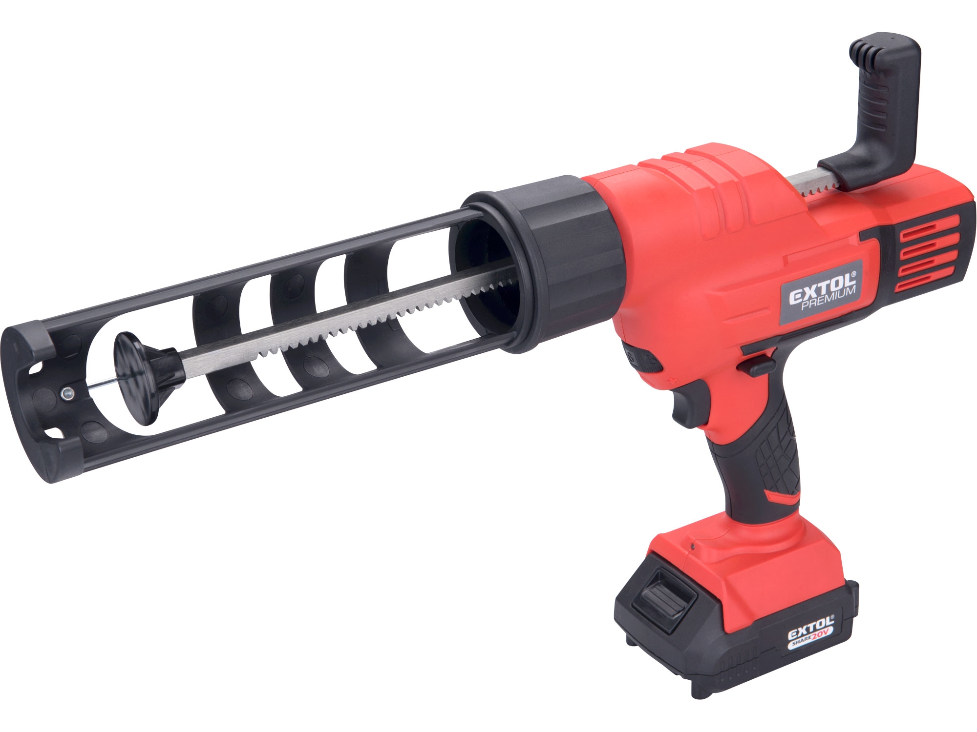 POŠK. OBAL pistole vytlačovací, vaničková aku SHARE20V, 20V Li-ion, 2000mAh - Obrázek 2