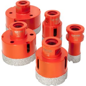 sada 5ks vykružovacích diamantových korunek, O 20-35-45-55-68mm, závit M14