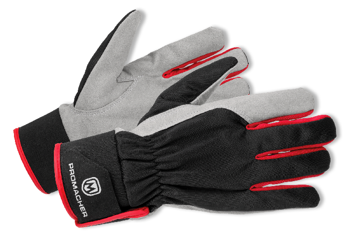 CARPOS VELCRO Gloves grey/red - Obrázek 2