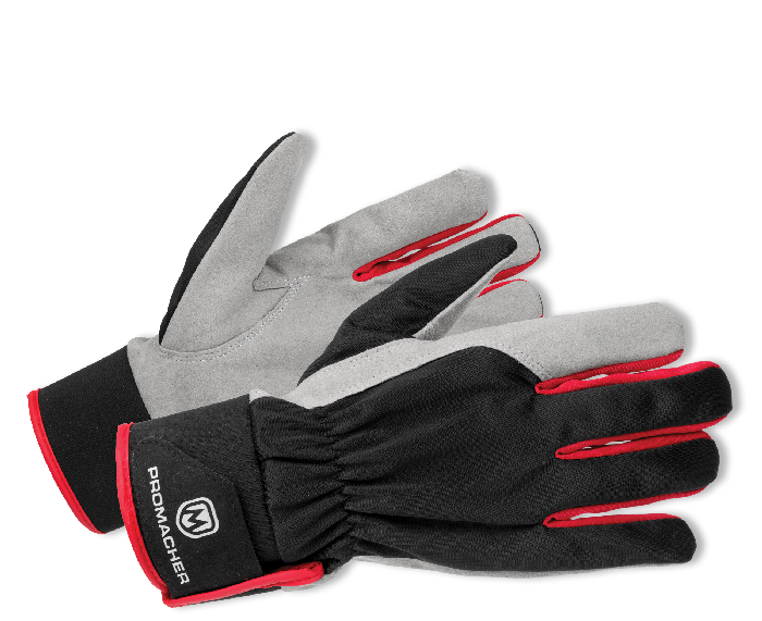CARPOS VELCRO Gloves grey/red (12 pcs)