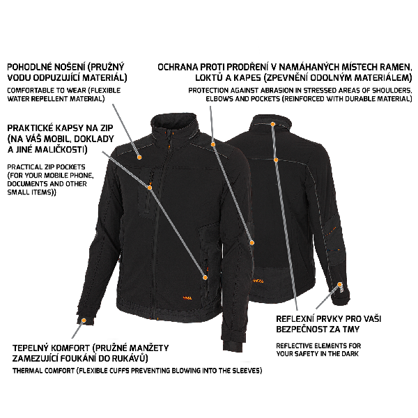 EREBOS Jacket black - Obrázek 6
