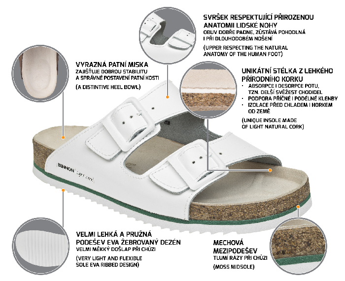 KORKY WHITE Slipper - Obrázek 5