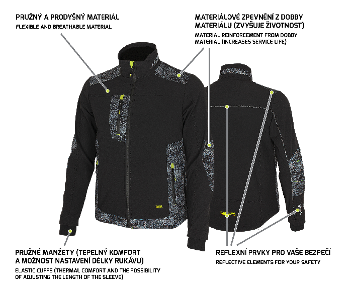 PREDATOR Jacket black/grey - Obrázek 7