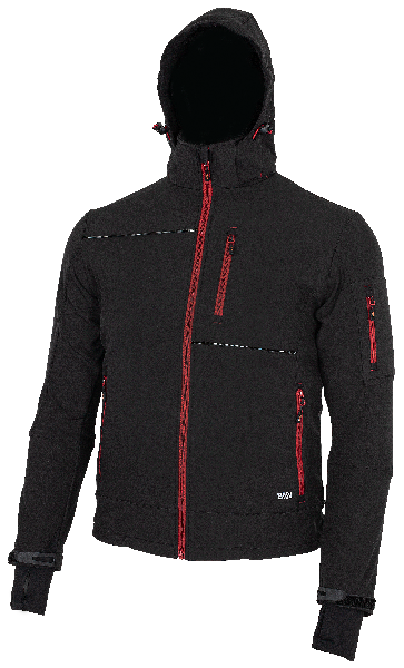 RUFUS Jacket black/red - Obrázek 11
