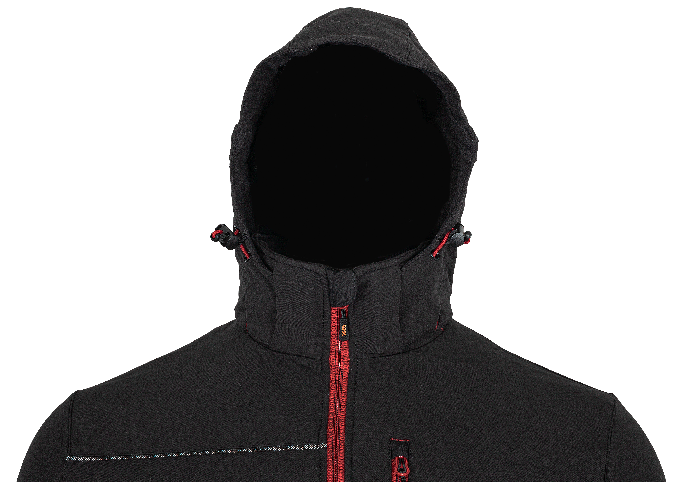 RUFUS Jacket black/red - Obrázek 3