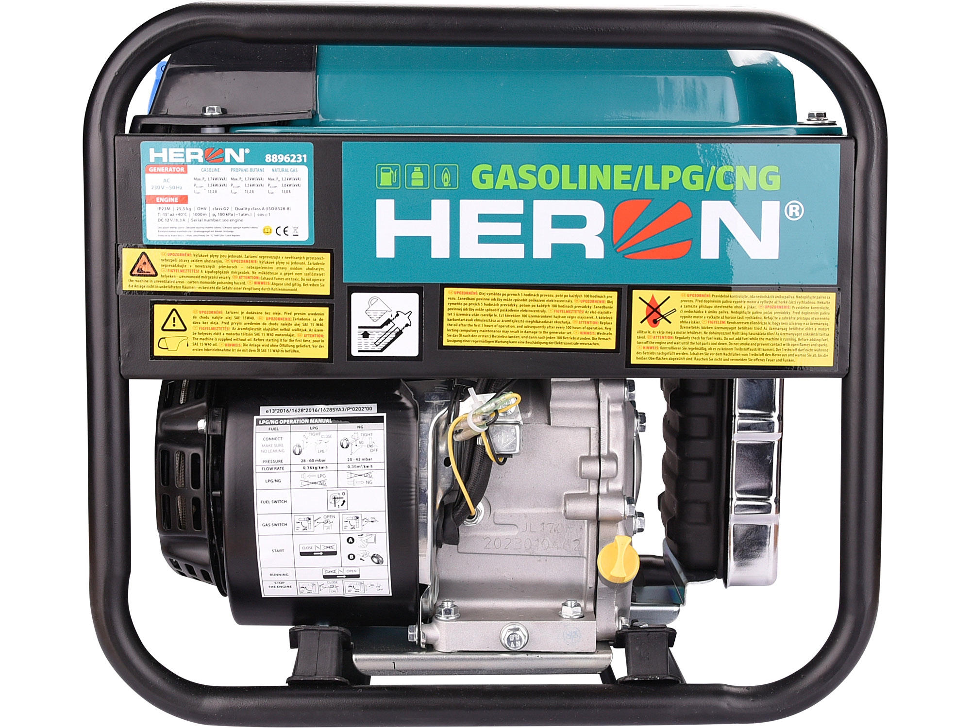elektrocentrála digitální invertorová (benzín/LPG/NG), 7HP/3,7kW - Obrázek 2