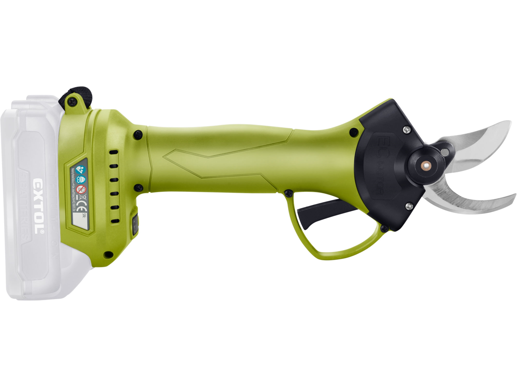 nůžky zahradnické aku, BRUSHLESS, 20V Li-ion, bez baterie a nabíječky - Obrázek 3
