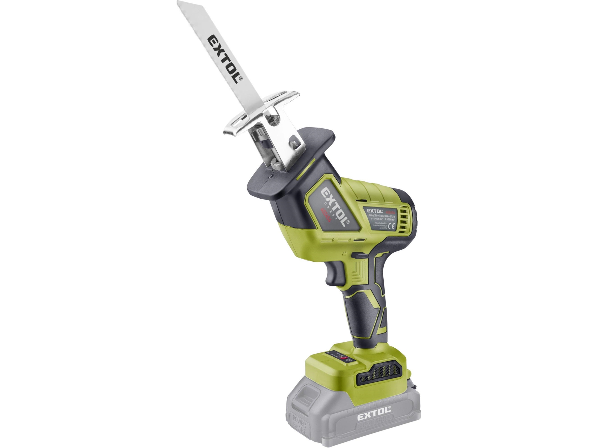 pila ocaska jednoruční aku, BRUSHLESS, 20V Li-ion, bez baterie a nabíječky - Obrázek 7