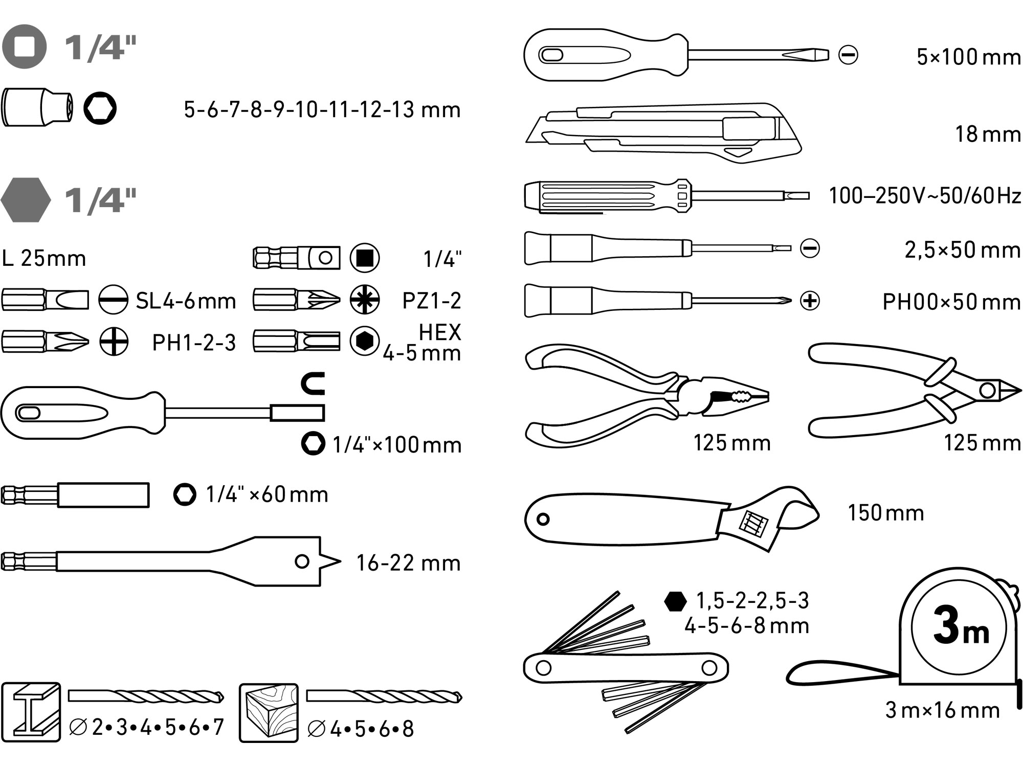 vrtací šroubovák aku, BRUSHLESS, 12V Li-ion s nářadím, sada 46ks - Obrázek 8