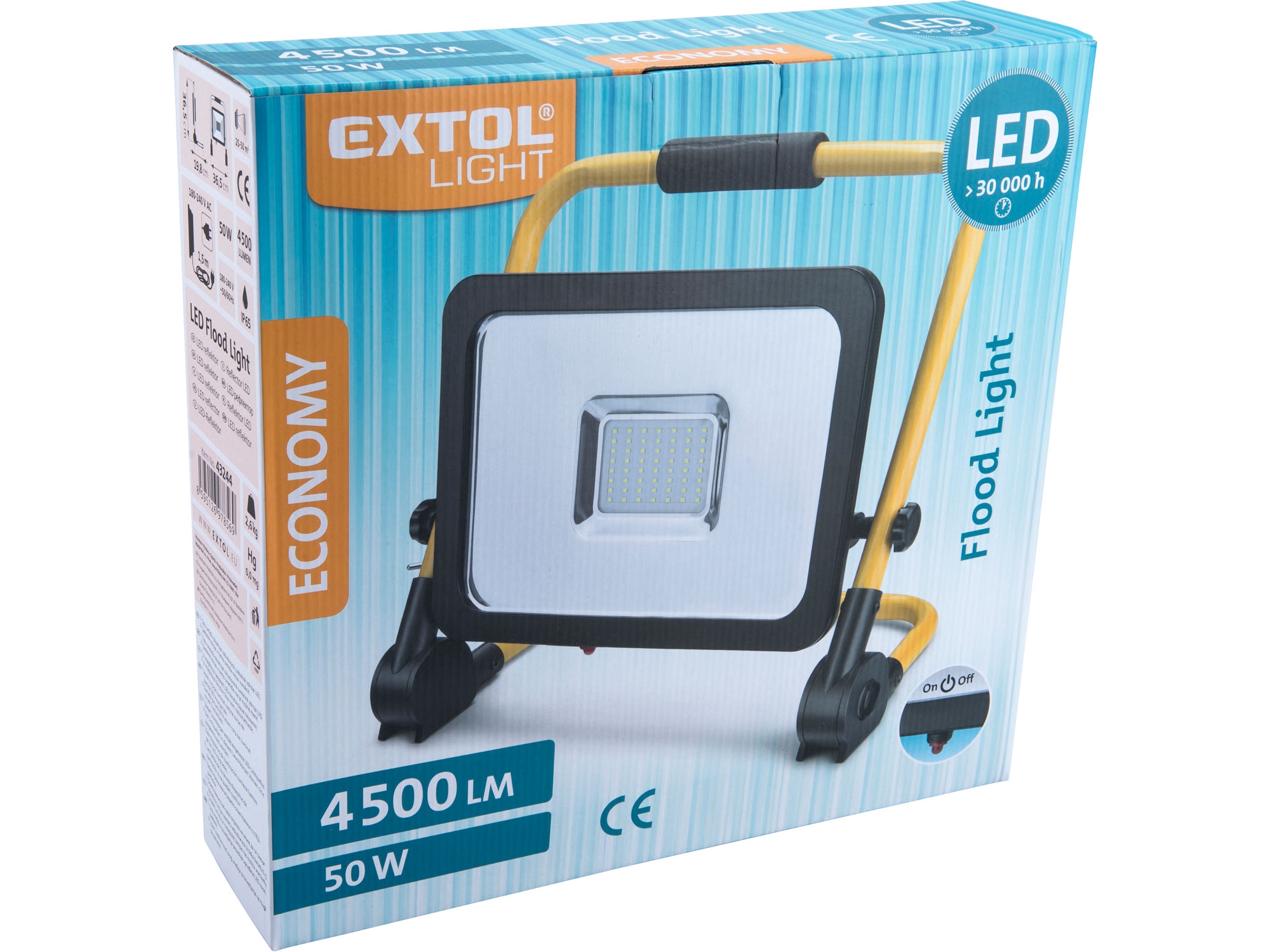 PRASKLÝ KLOUB reflektor LED, 4500lm, se stojanem, - Obrázek 9