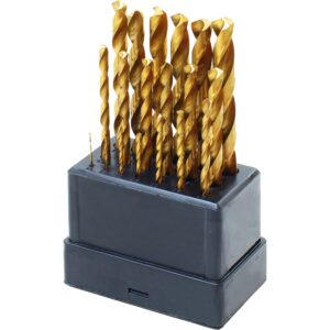 POŠK. OBAL vrtáky do kovu, sada 19ks, O 1-10mm, HSS TiN