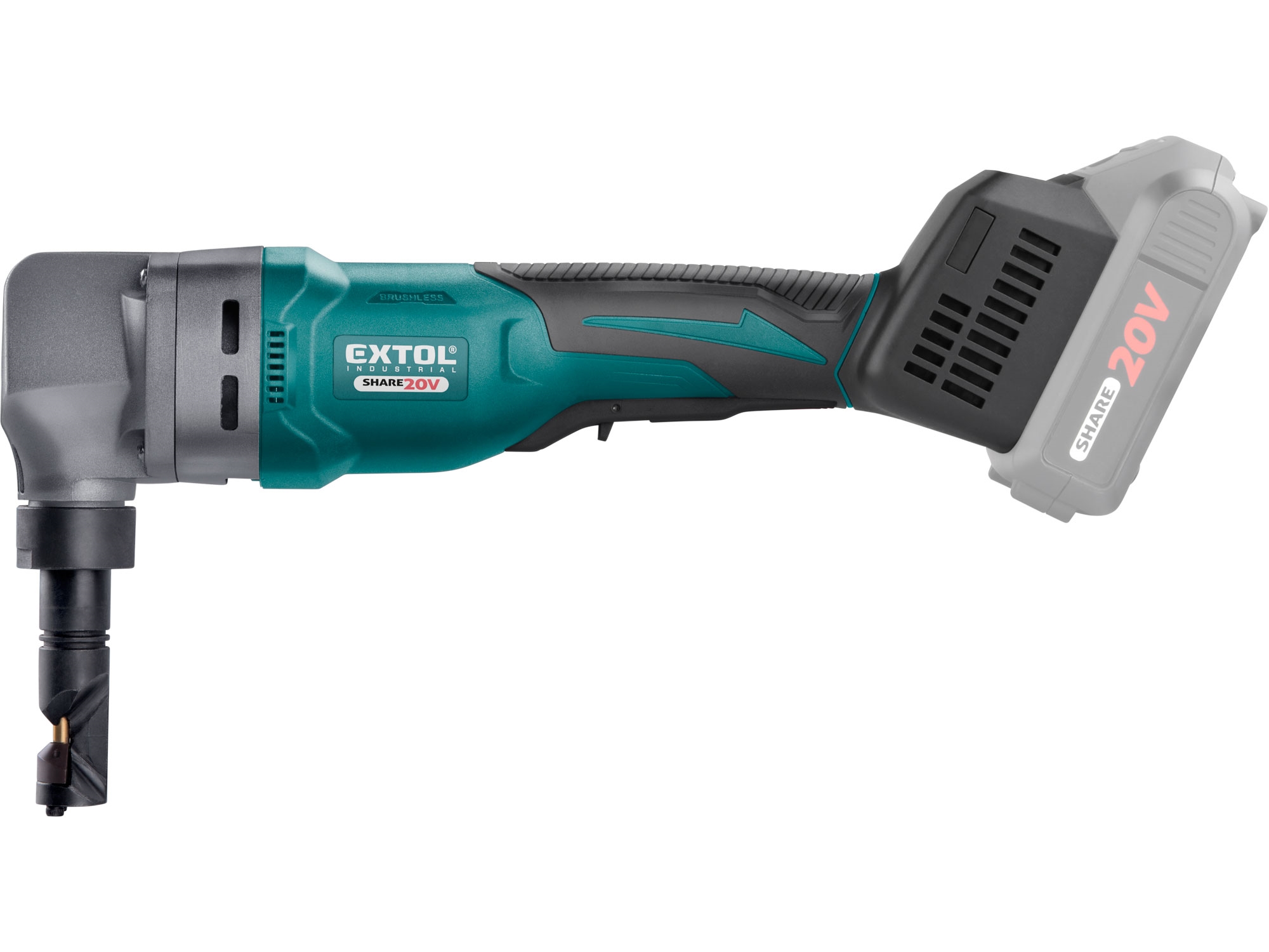 nůžky na plech, prostřihovačky aku SHARE20V, BRUSHLESS, bez baterie a nabíječky - Obrázek 9