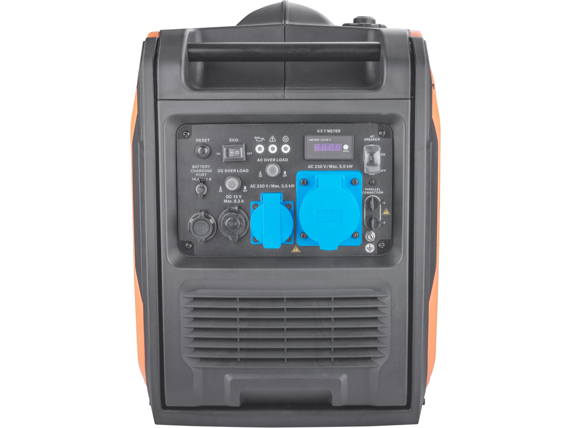 elektrocentrála digitální invertorová, 5,5kW, elektrický start, dálkové ovládání, ATS-ready, podvozek - Obrázek 2