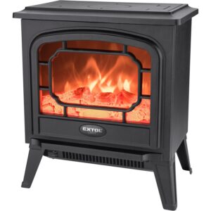 POŠK. OBAL krb elektrický s plápolajícím ohněm LED a topením, 1800W