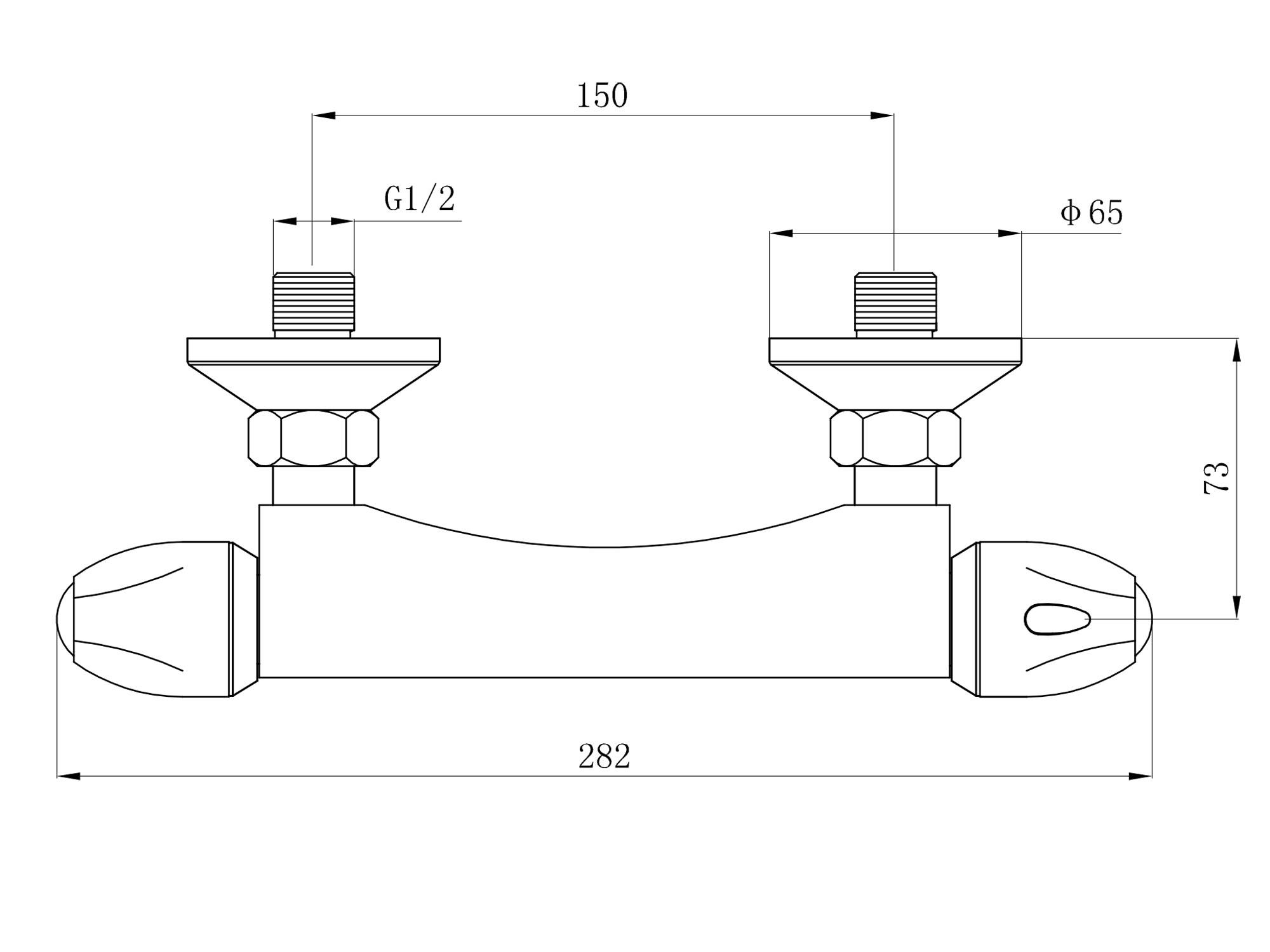 POŠK. OBAL baterie termostatická sprchová univerzální, 100mm - Obrázek 2