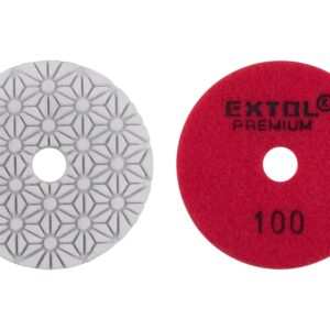 kotouč diamantový leštící na obklady, O100mm, P100, suchý zip