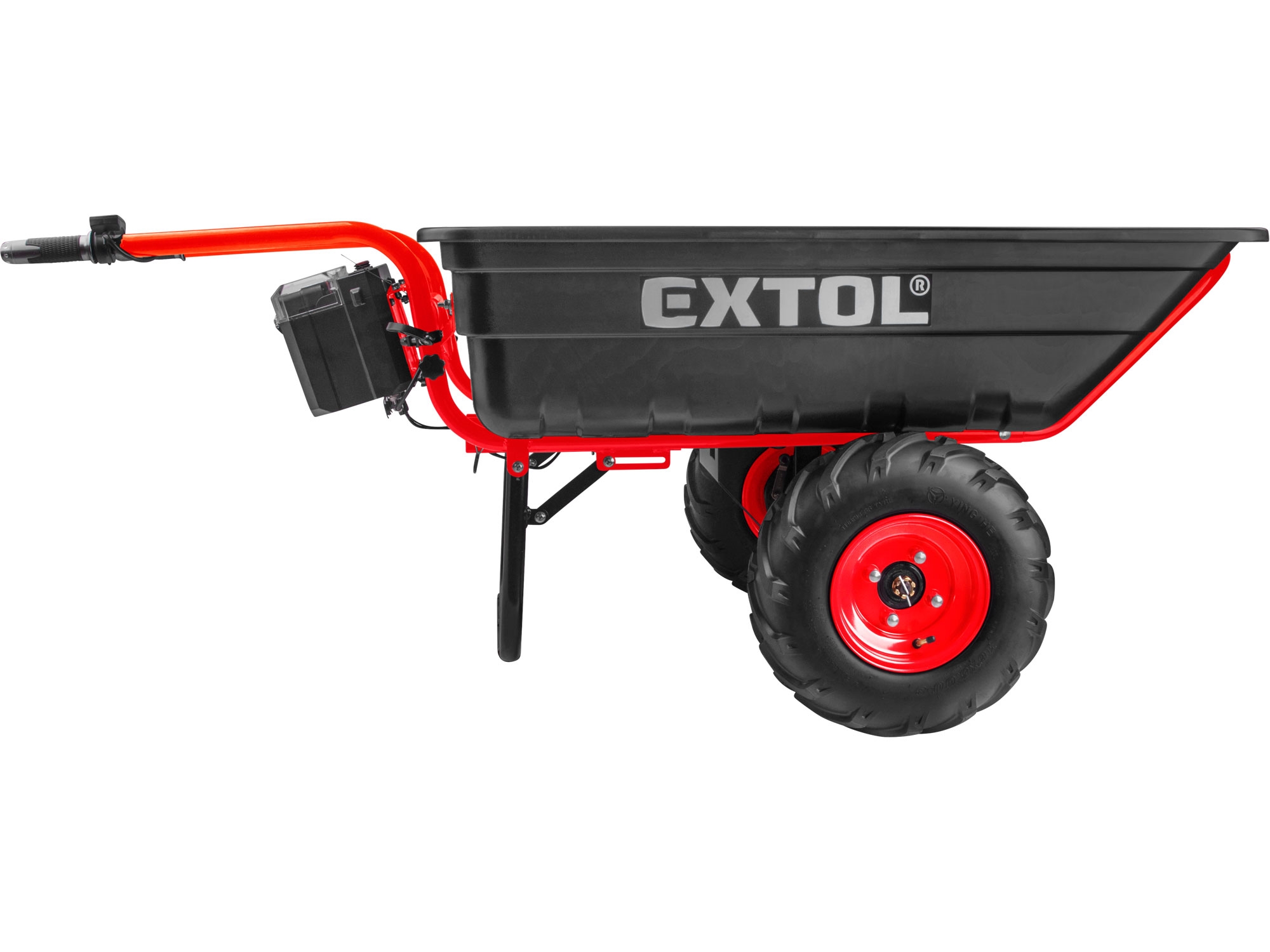 dvoukolák nákladní s převodovkou aku, 400kg, 225l, 40V Li-ion, 6Ah - Obrázek 6