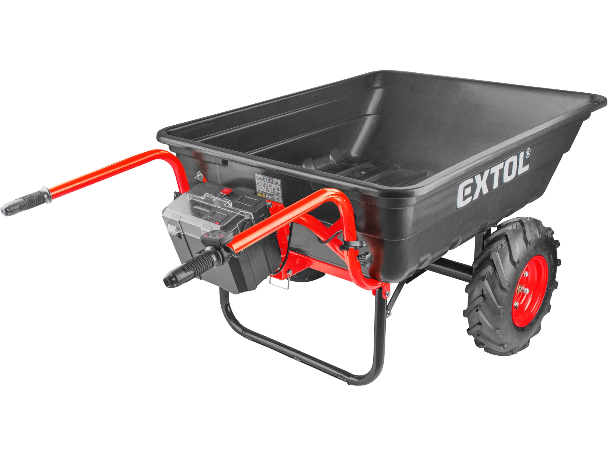 dvoukolák nákladní s převodovkou aku, 400kg, 225l, 40V Li-ion, 6Ah - Obrázek 15