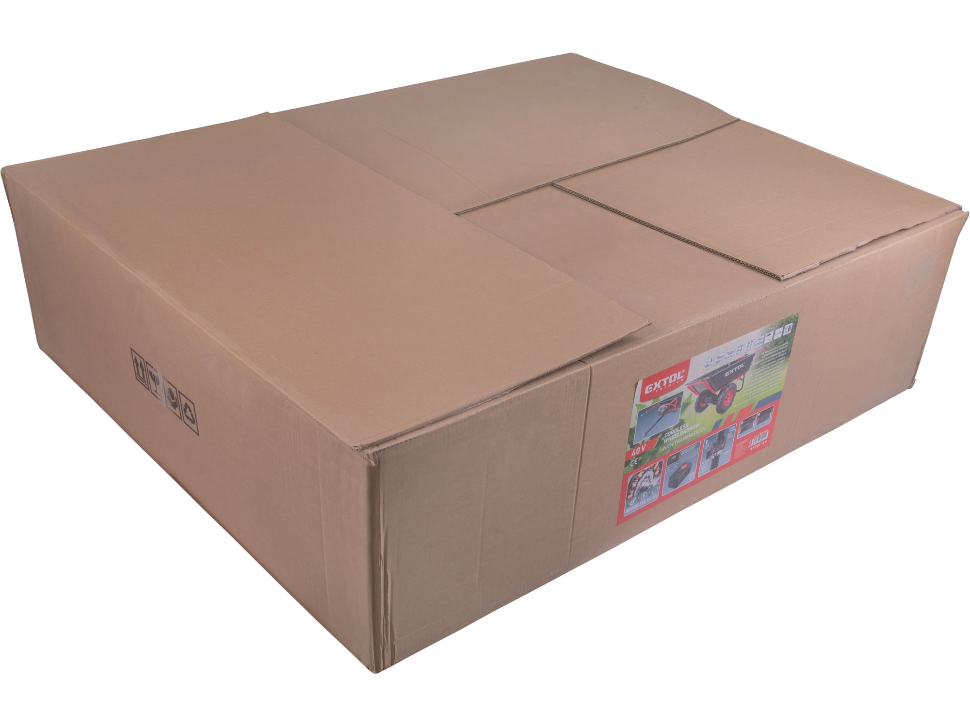 dvoukolák nákladní s převodovkou aku, 400kg, 225l, 40V Li-ion, 6Ah - Obrázek 18