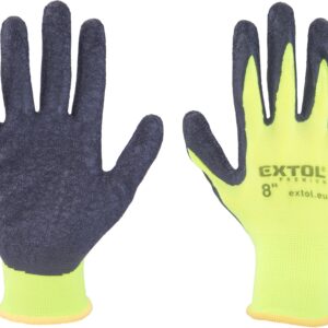 rukavice nylonové, bezešvé, polomáčené v latexu, velikost 8"