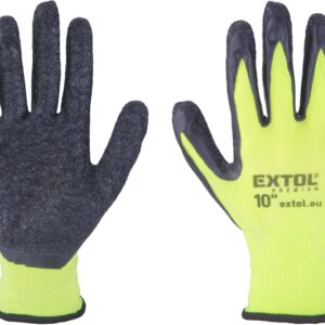 rukavice nylonové, bezešvé, polomáčené v latexu, velikost 10"