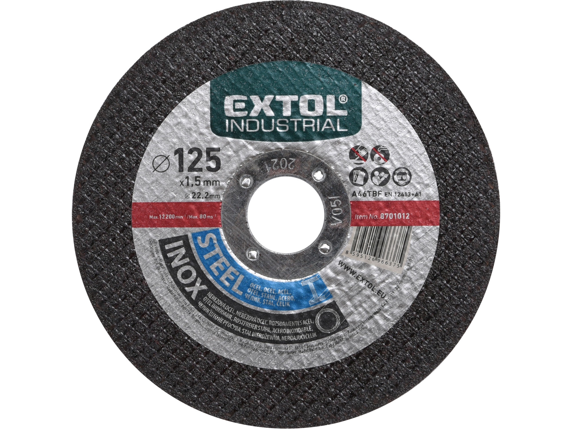 ZRUŠENO! Nahrazeno výrobkem 8808112, kotouč řezný na ocel/nerez, O 125x1,5x22,2mm