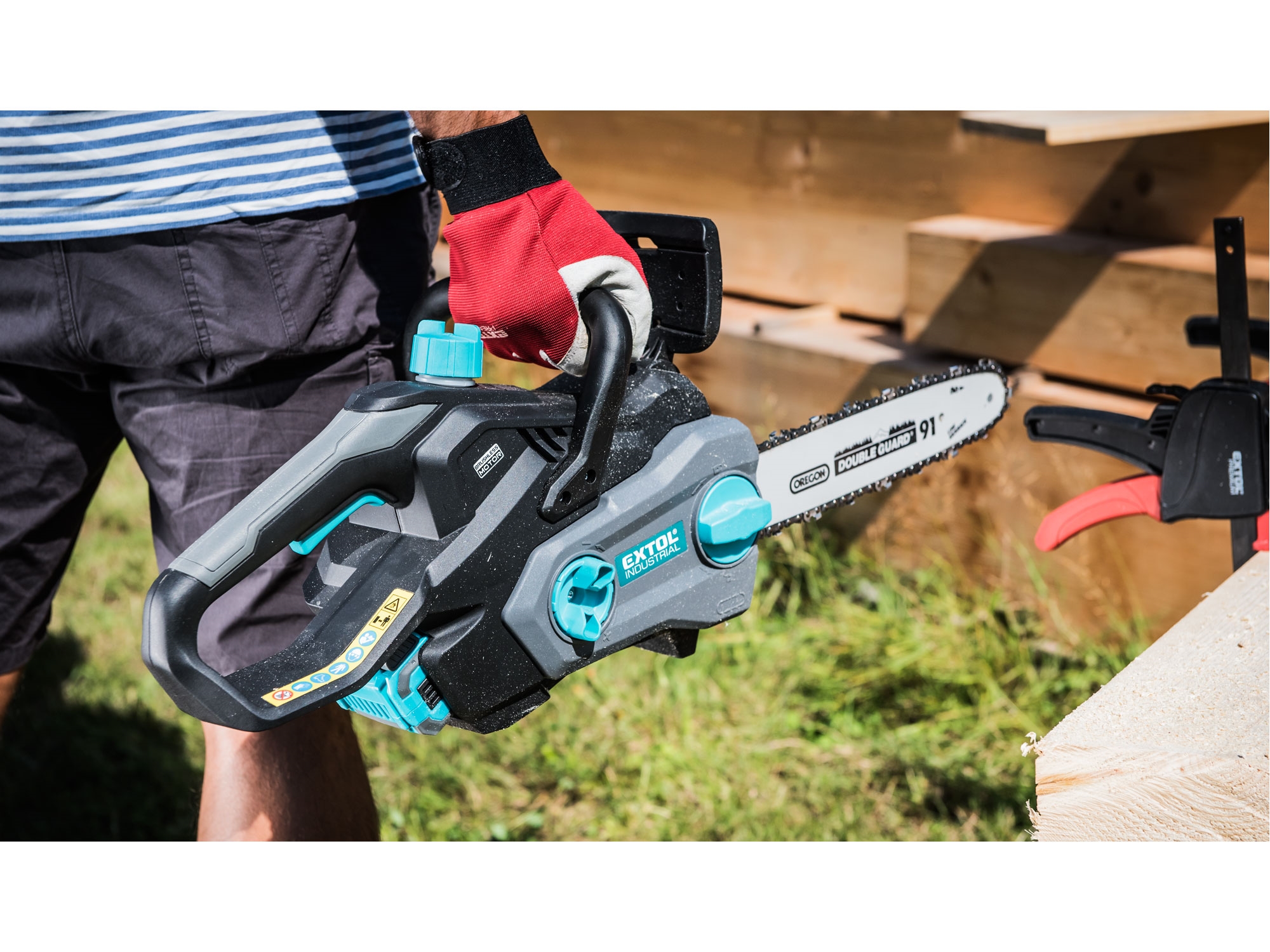 Pila řetězová aku, BRUSHLESS, 40V Li-ion, 2500mAh, 30cm - Obrázek 8