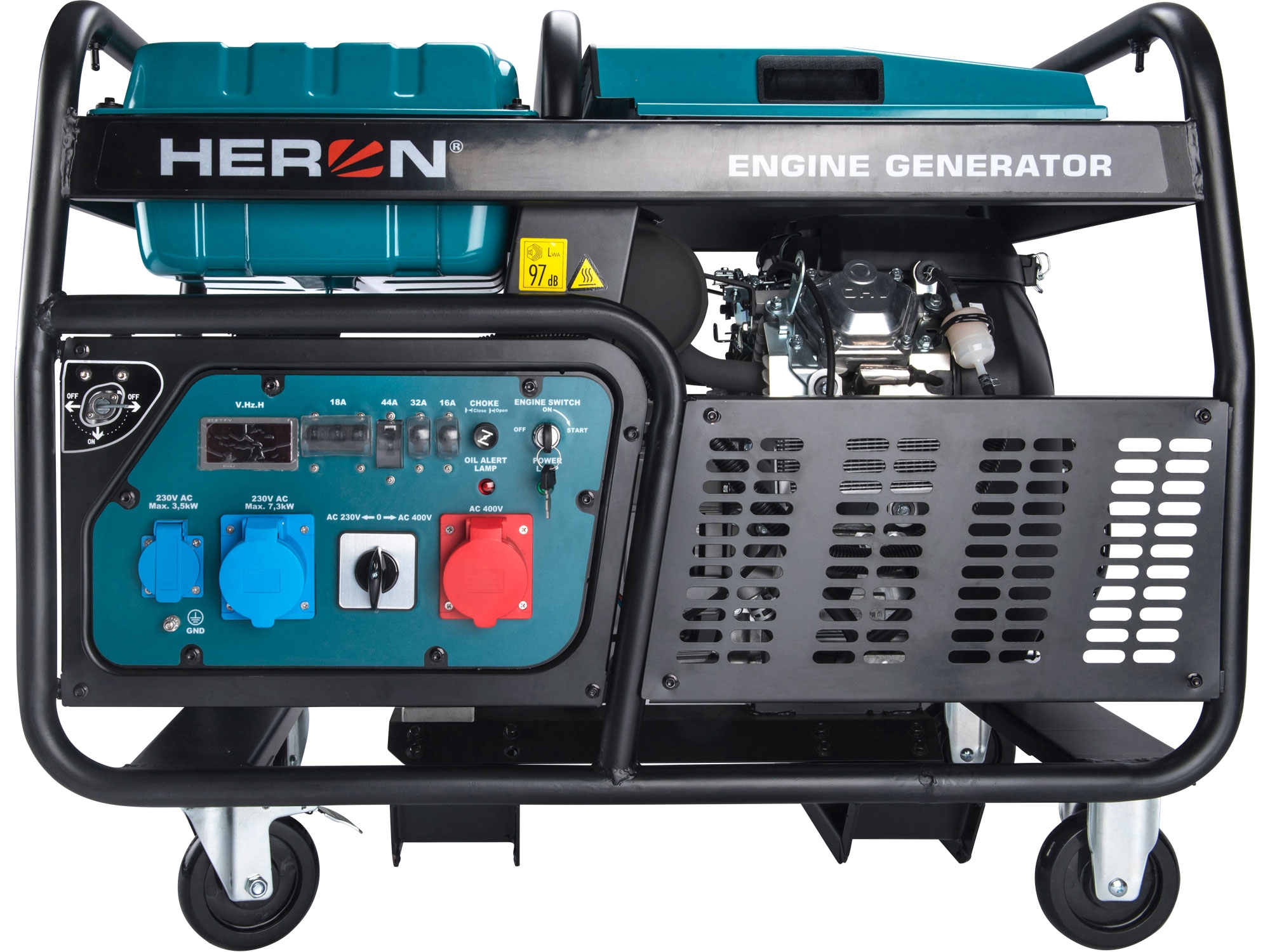 ZRUŠENO! Nahrazeno výrobkem 8896431 elektrocentrála benzínová 22HP/11kW/13,5kVA (400V), 11kW (230V), podvozek - Obrázek 2