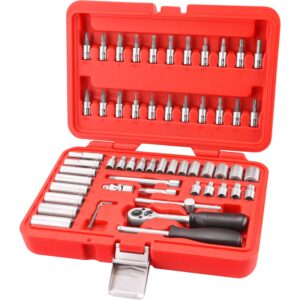 hlavice nástrčné, sada 57ks, 1/4", CrV