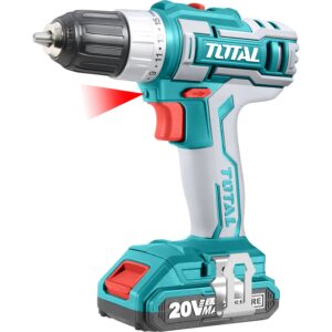 vrtací šroubovák aku, 20V Li-ion (2x), 2000mAh, v tašce, sada 47ks