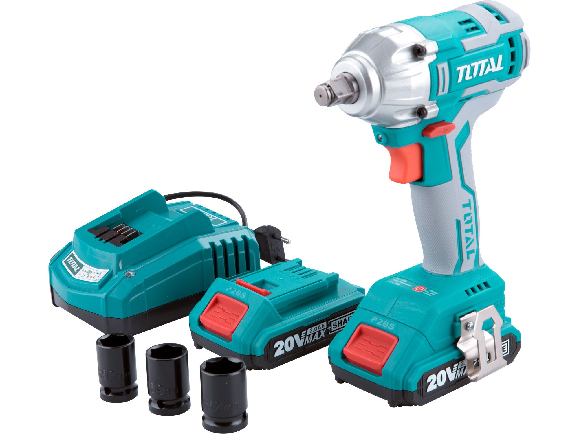 utahovák rázový AKU 1/2", brushless, 20V Li-ion (2x), 2000mAh, industrial - Obrázek 2
