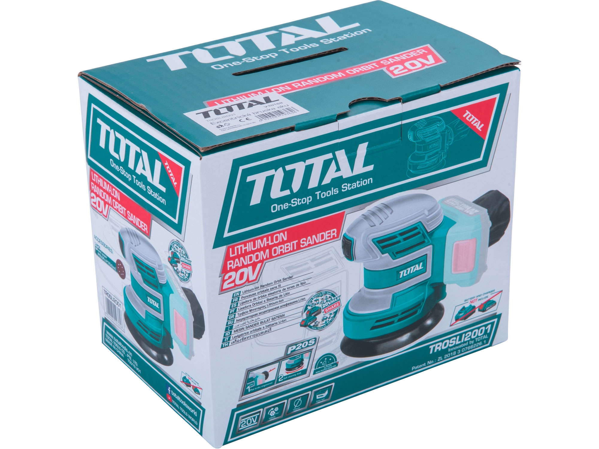 bruska excentrická AKU, 125mm, 20V Li-ion, 2000mAh, bez baterie a nabíječky, industrial - Obrázek 6