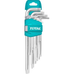 L-klíče TORX prodloužené, sada 9ks, CrV